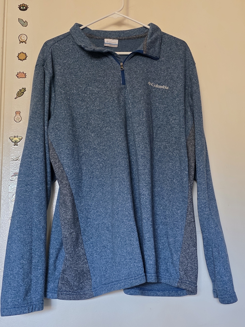 Columbia Men's Blue Heather Half-Zip Performance Pullover